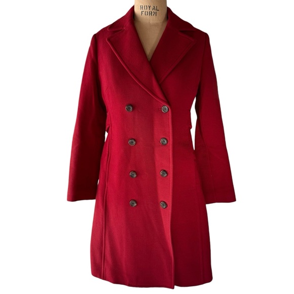 Vintage Red J. Crew Top Coat - Picture 1 of 6